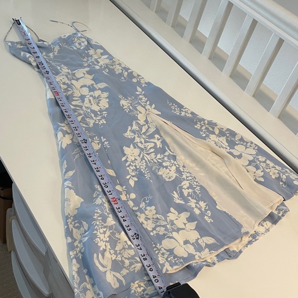 Reformation Juliette Dress Aliso Pale blue White Floral Print Size 0 - Picture 10 of 11